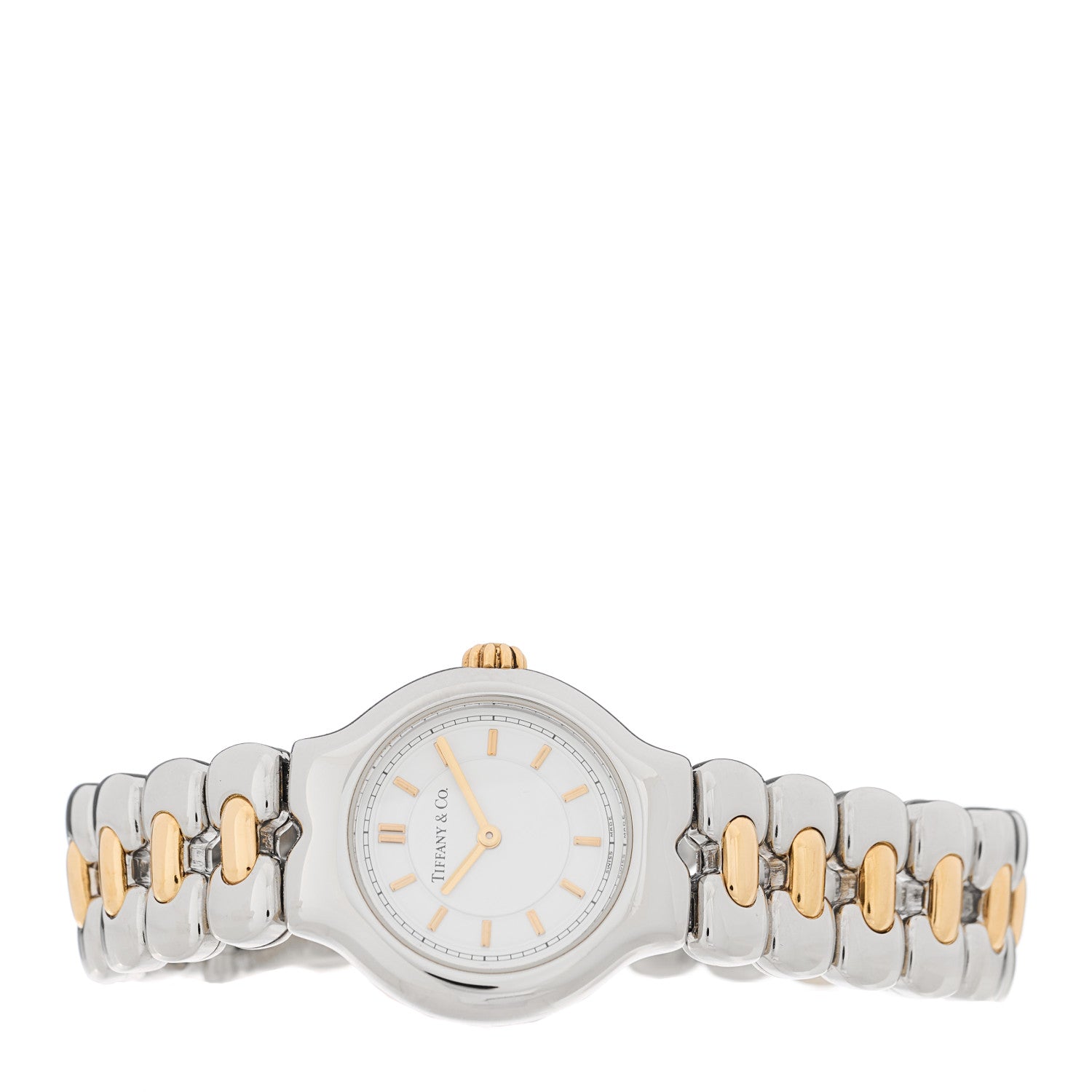Tiffany Stainless Steel 18K Yellow Gold 24mm Tesoro Quartz Watch 2 of 4