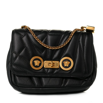 Versace Nappa Quilted Icon Small Crossbody Bag Black 1 of 8