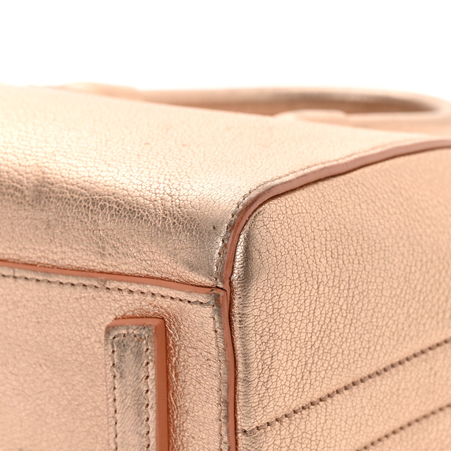 Metallic Sugar Goatskin Mini Antigona Light Pink