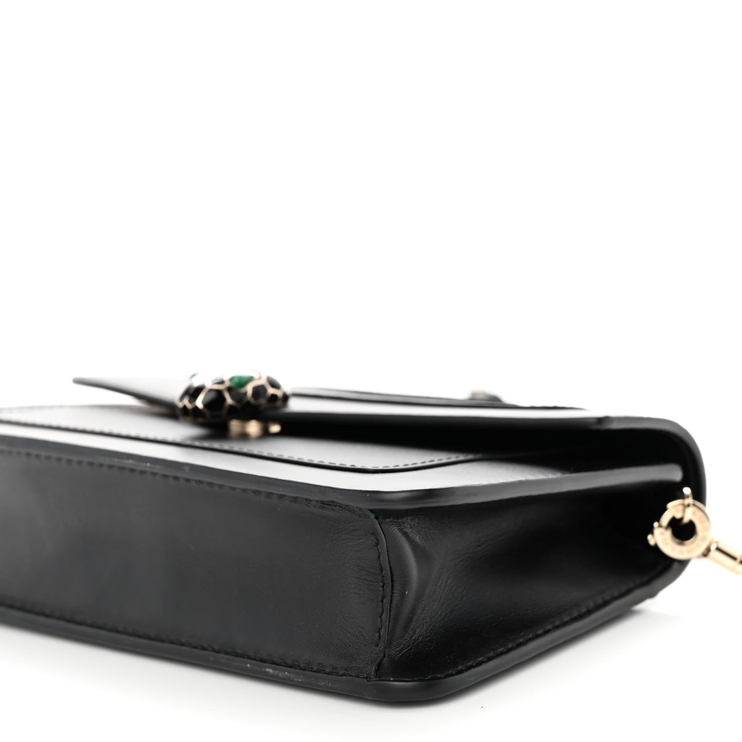 Bulgari Calfskin Serpenti Forever Chain Wallet Black 9 of 9