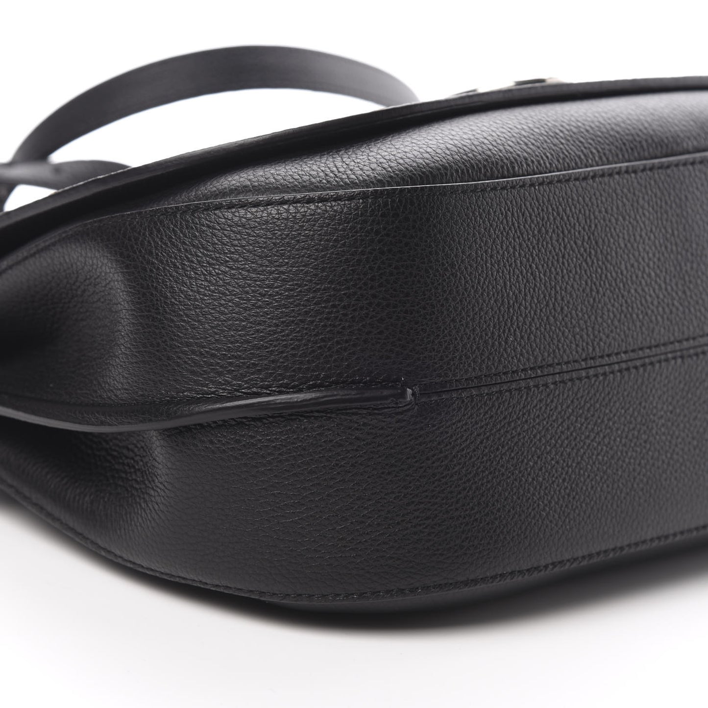 Small Classic Grain Calfskin Amberley Satchel Black