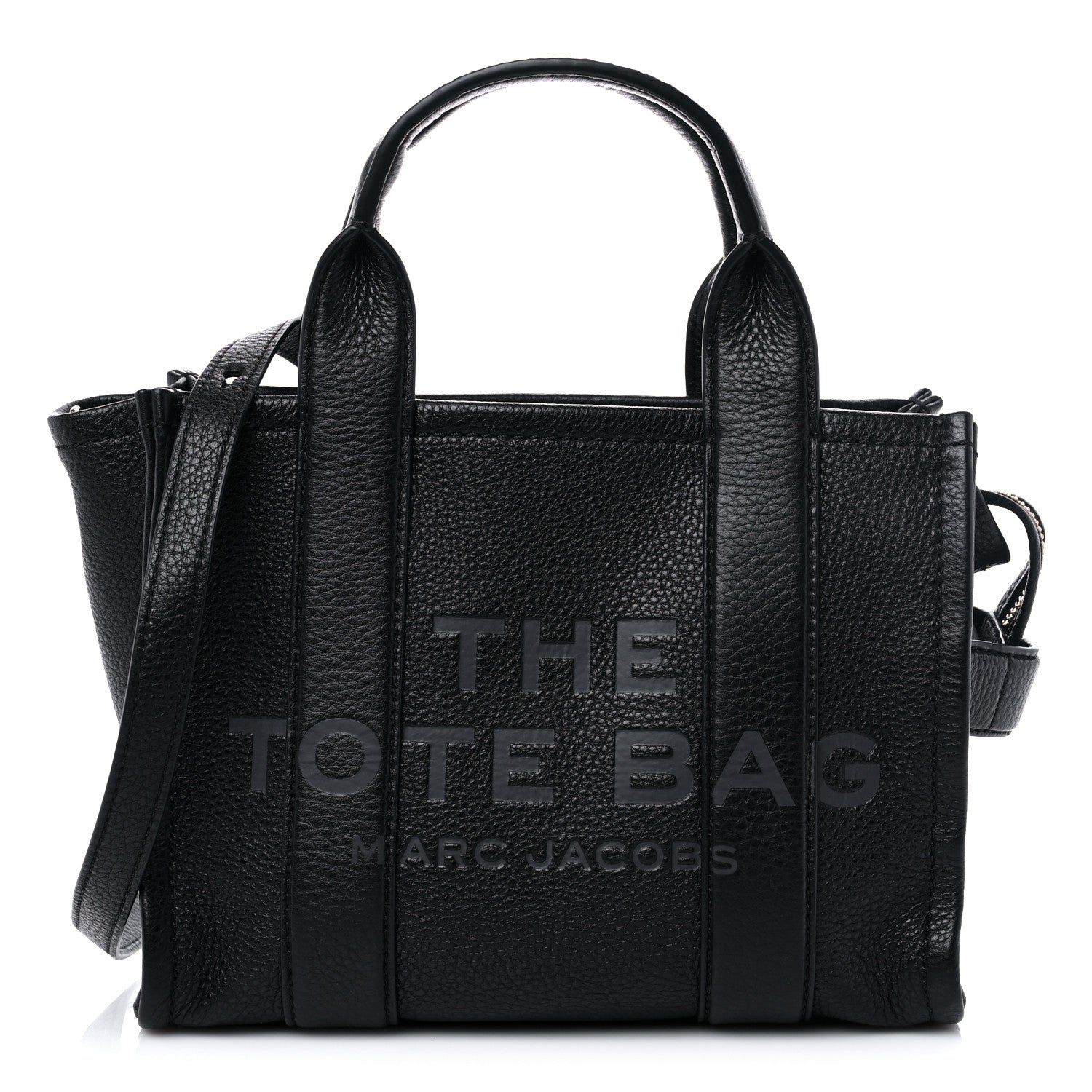 Marc Jacobs Grained Calfskin Small The Tote Bag Black 1 of 11