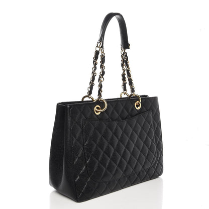 Chanel Caviar Quilted Grand Shopping Tote GST Black 3 of 8