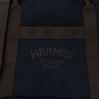 Hermes Toile Sac De Pansage Groom Bleu Navy Feu 11 of 13