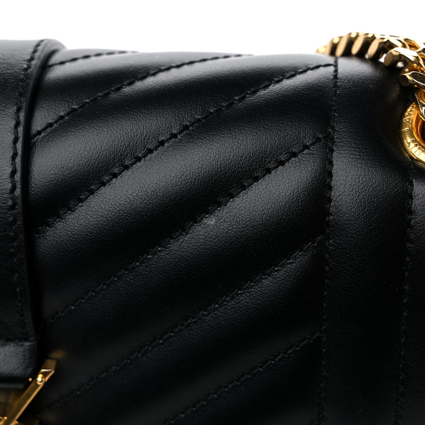 Grain De Poudre Textured Mixed Matelasse Triquilt Medium Monogram Satchel Black
