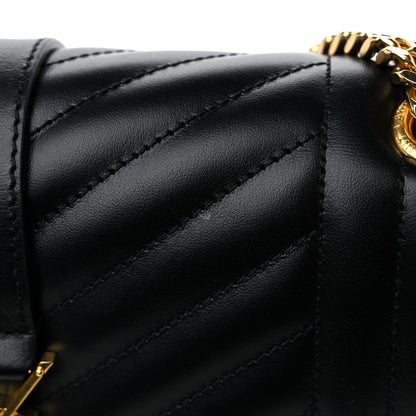 Saint Laurent Grain De Poudre Textured Mixed Matelasse Triquilt Medium Monogram Satchel Black 11 of 11
