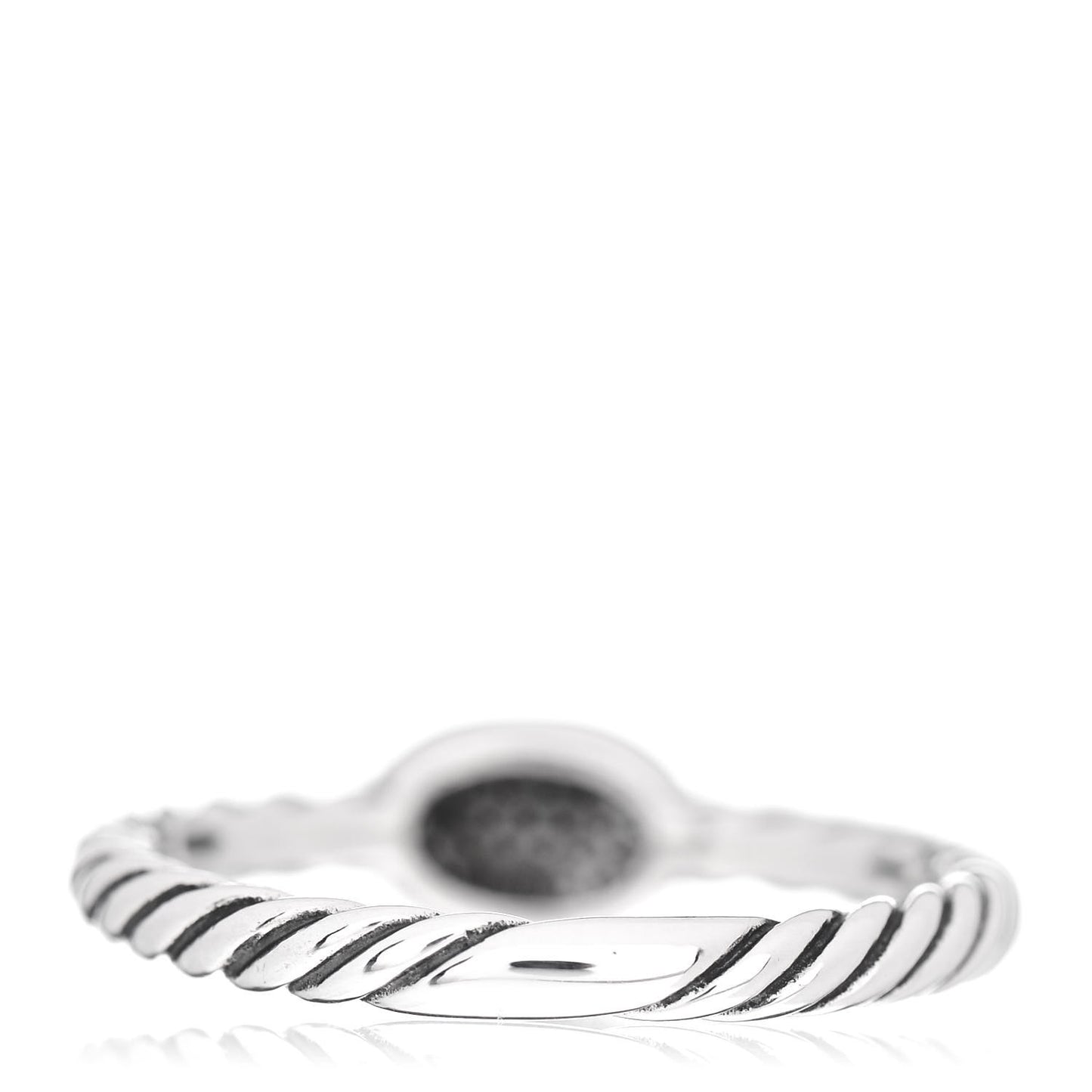 Sterling Silver Diamond Petite Pave Oval Ring 52 6