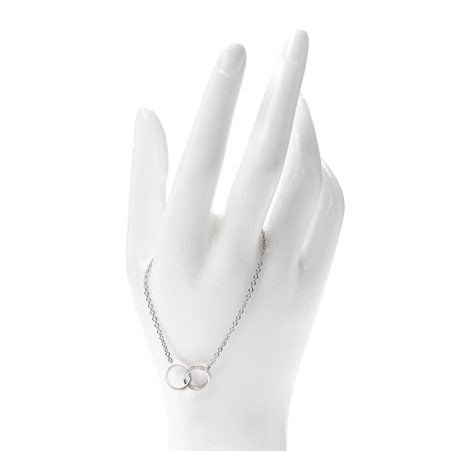 18K White Gold Interlocking LOVE Bracelet