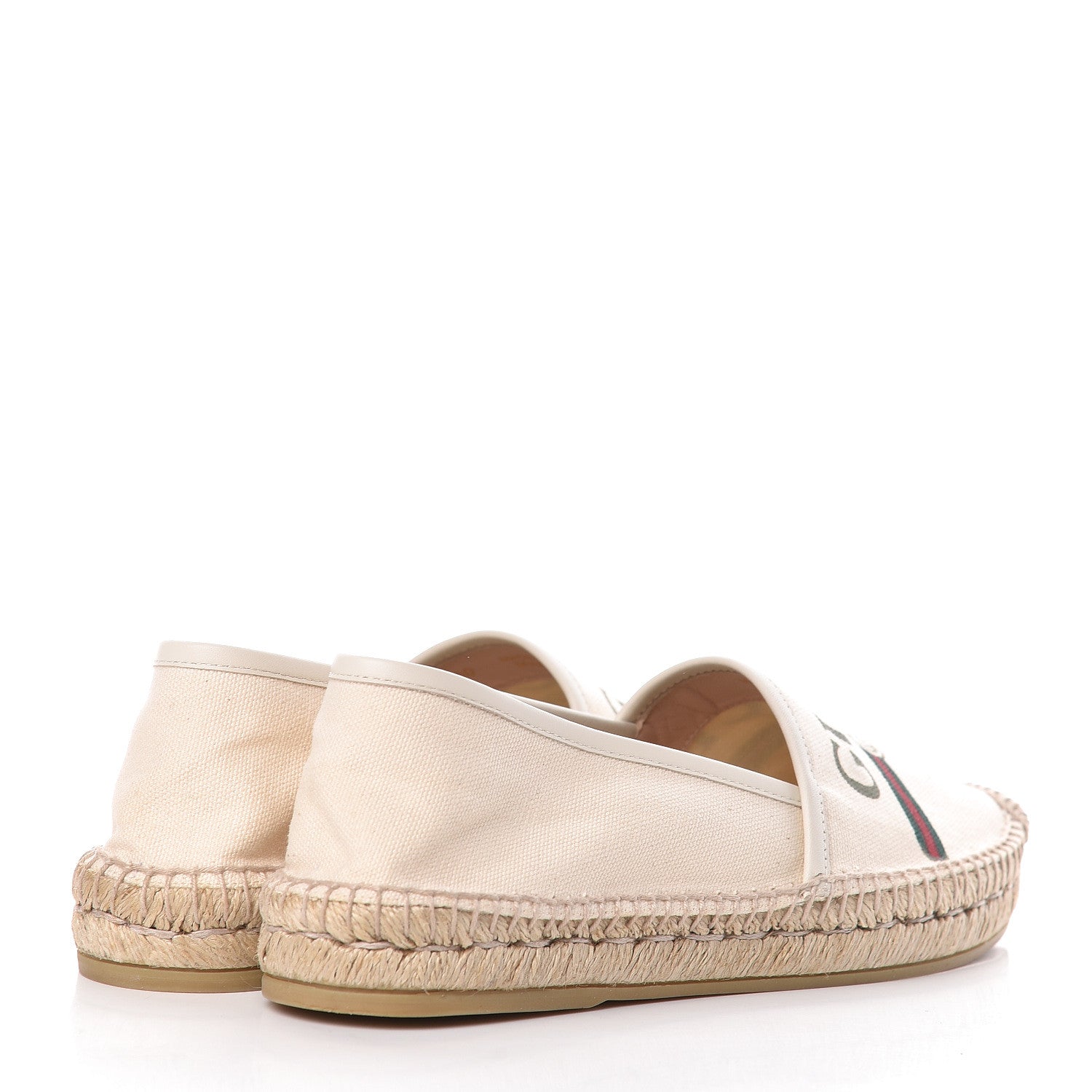 Gucci Canvas Logo Espadrilles 37 Greggio White 4 of 10