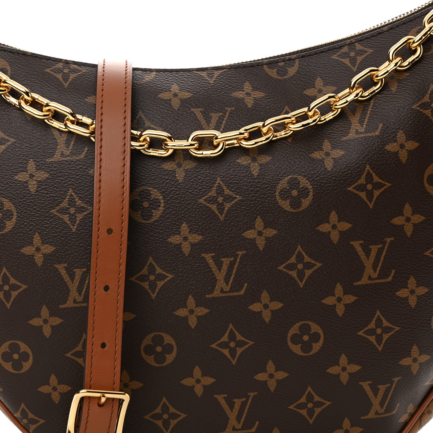Reverse Monogram Loop Hobo