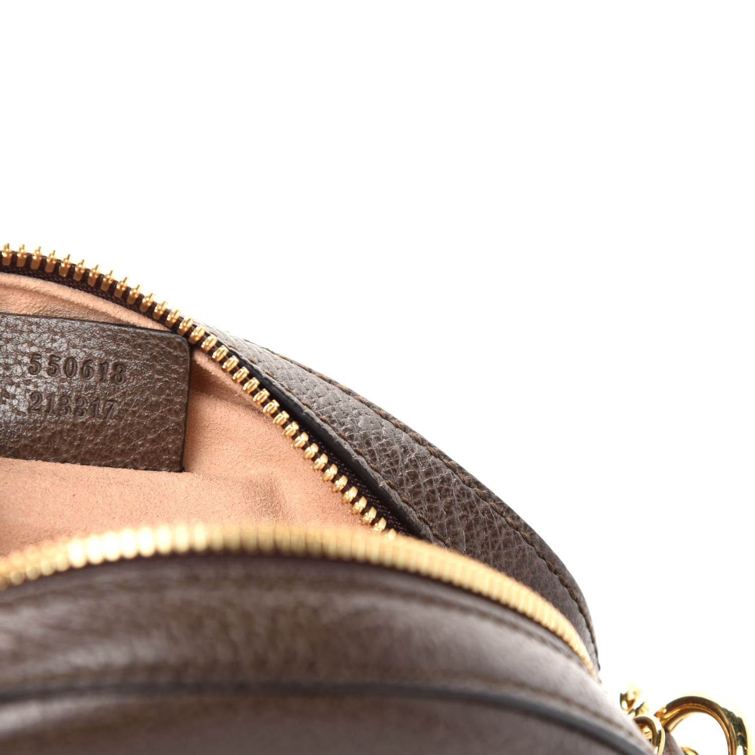 Gucci GG Supreme Monogram Web Mini Ophidia Round Shoulder Bag Brown 9 of 10