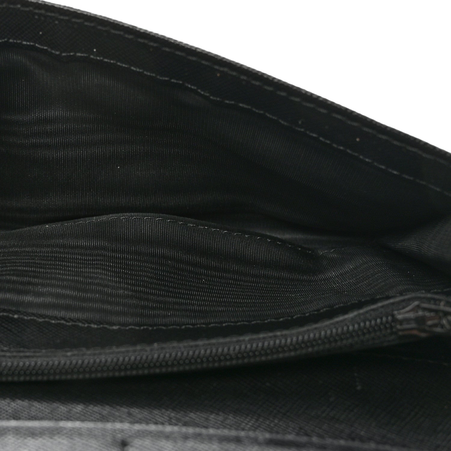 Prada Saffiano Triangle Logo Continental Flap Travel Wallet Black 5 of 8