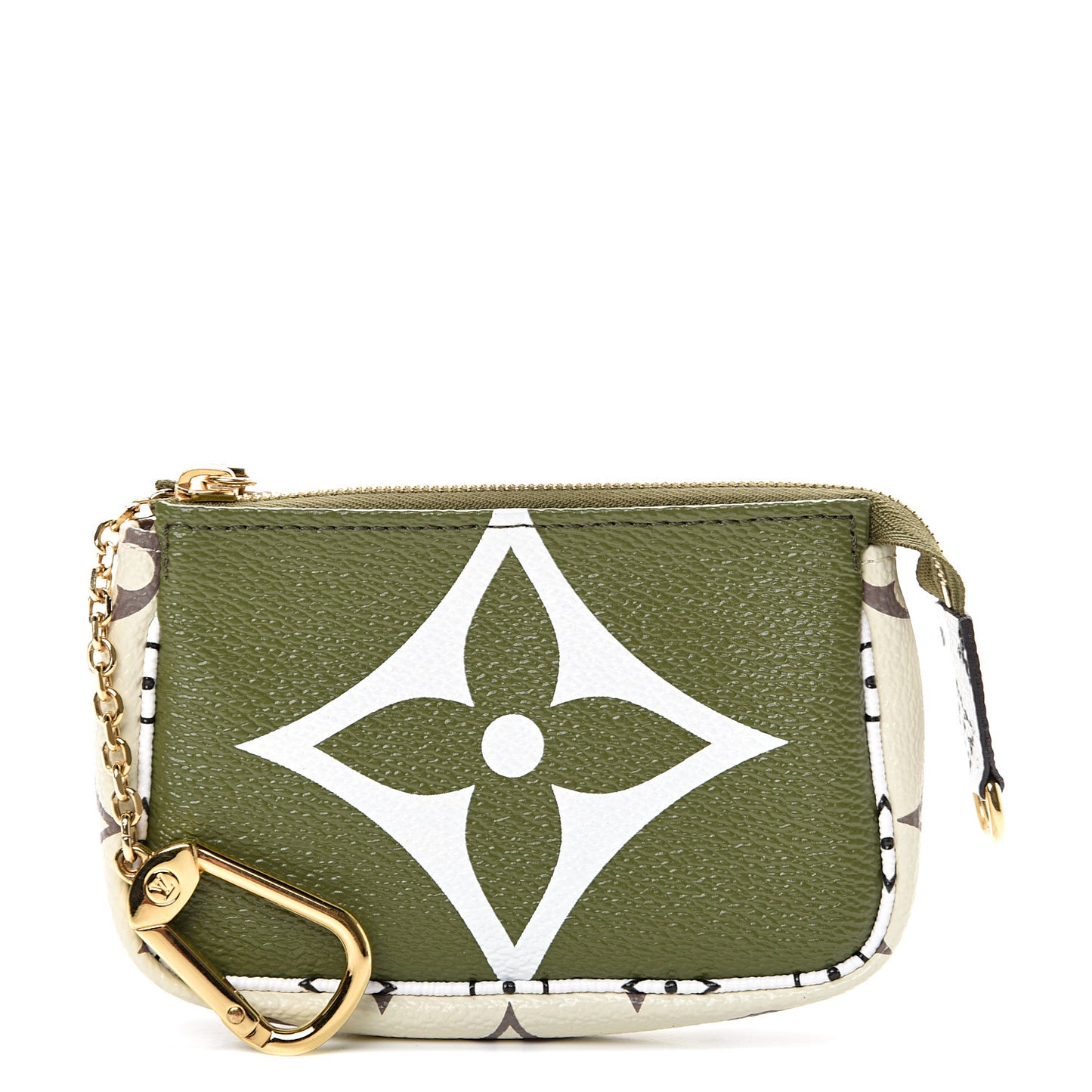 Monogram Giant Micro Pochette Accessories Kaki White