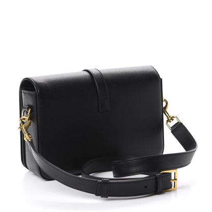Saint Laurent Textured Calfskin Medium Classic Monogram Universite Bag Black 3 of 12