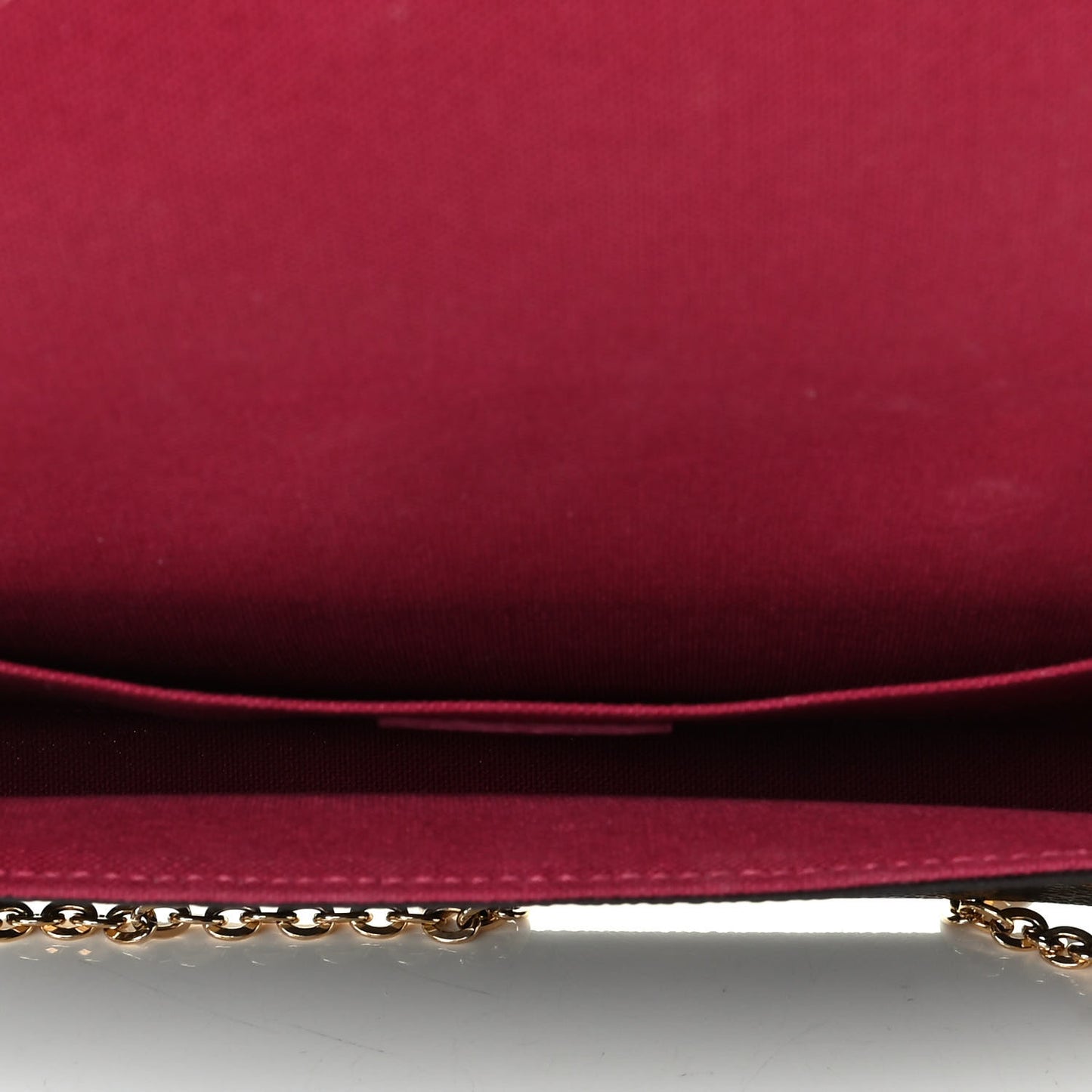 Monogram Pochette Felicie Chain Wallet Fuchsia