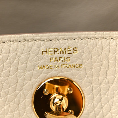 Hermes Taurillon Clemence Mini Lindy 20 Beton 6 of 13