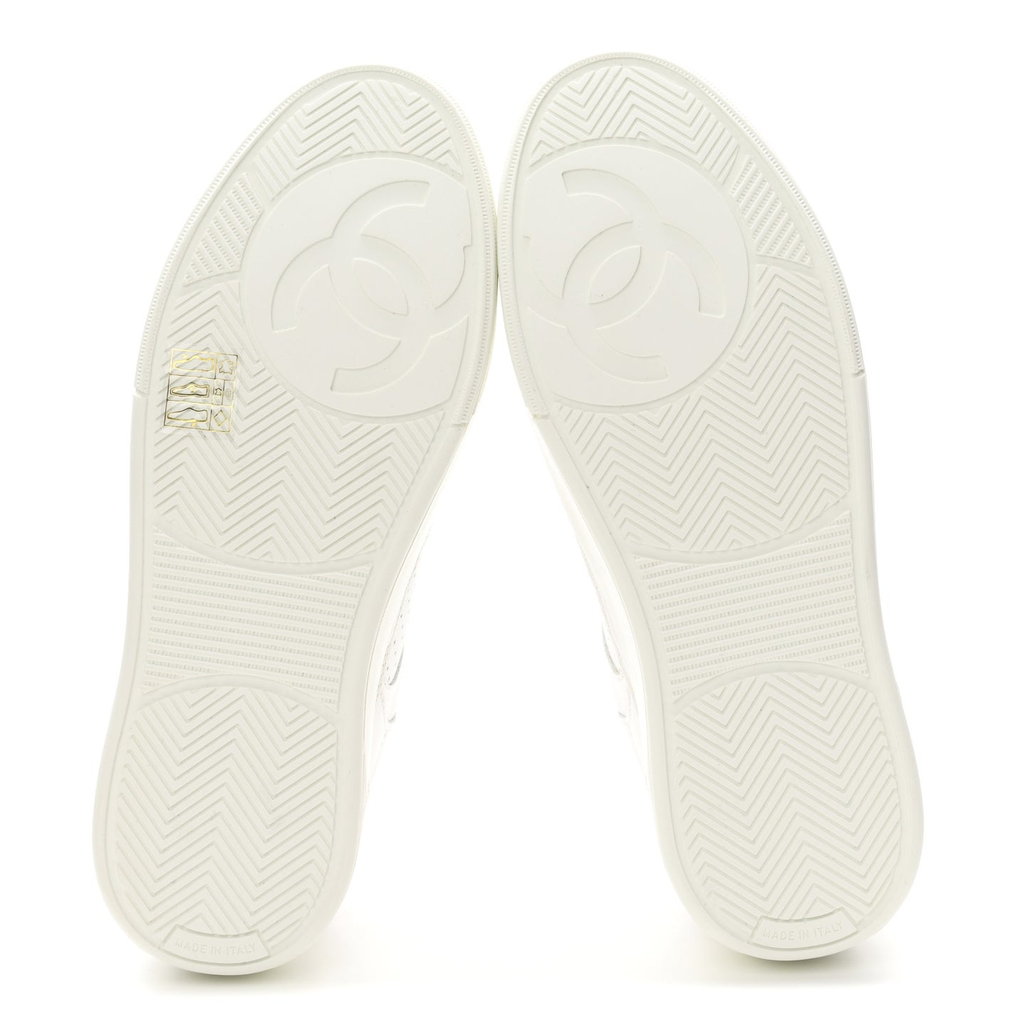 Calfskin CC Womens Sneakers 36 White