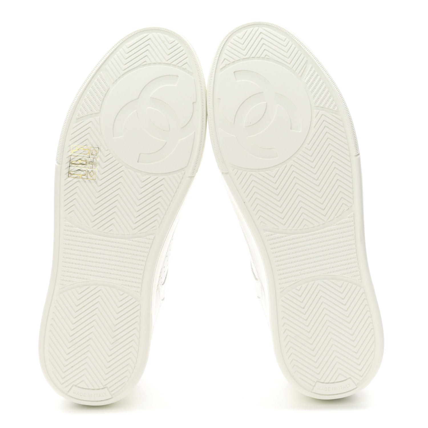 Chanel Calfskin CC Womens Sneakers 36 White 6 of 10