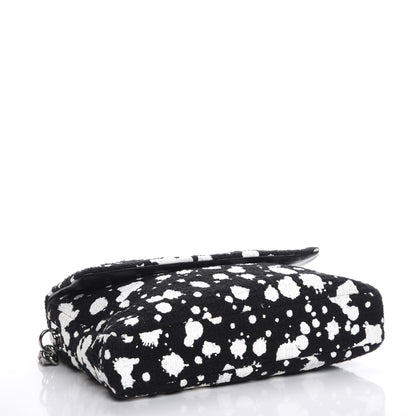 Chanel Painted Tweed Messenger Flap Bag Black 4 of 7