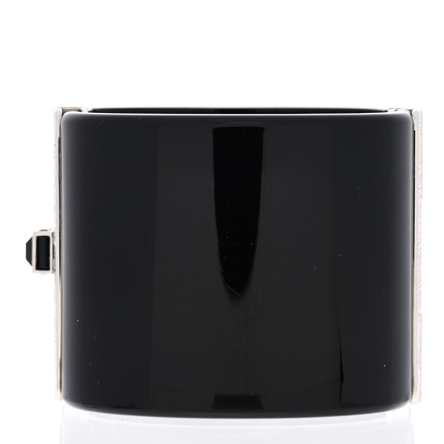 Resin Baguette Crystal CC Cuff Black
