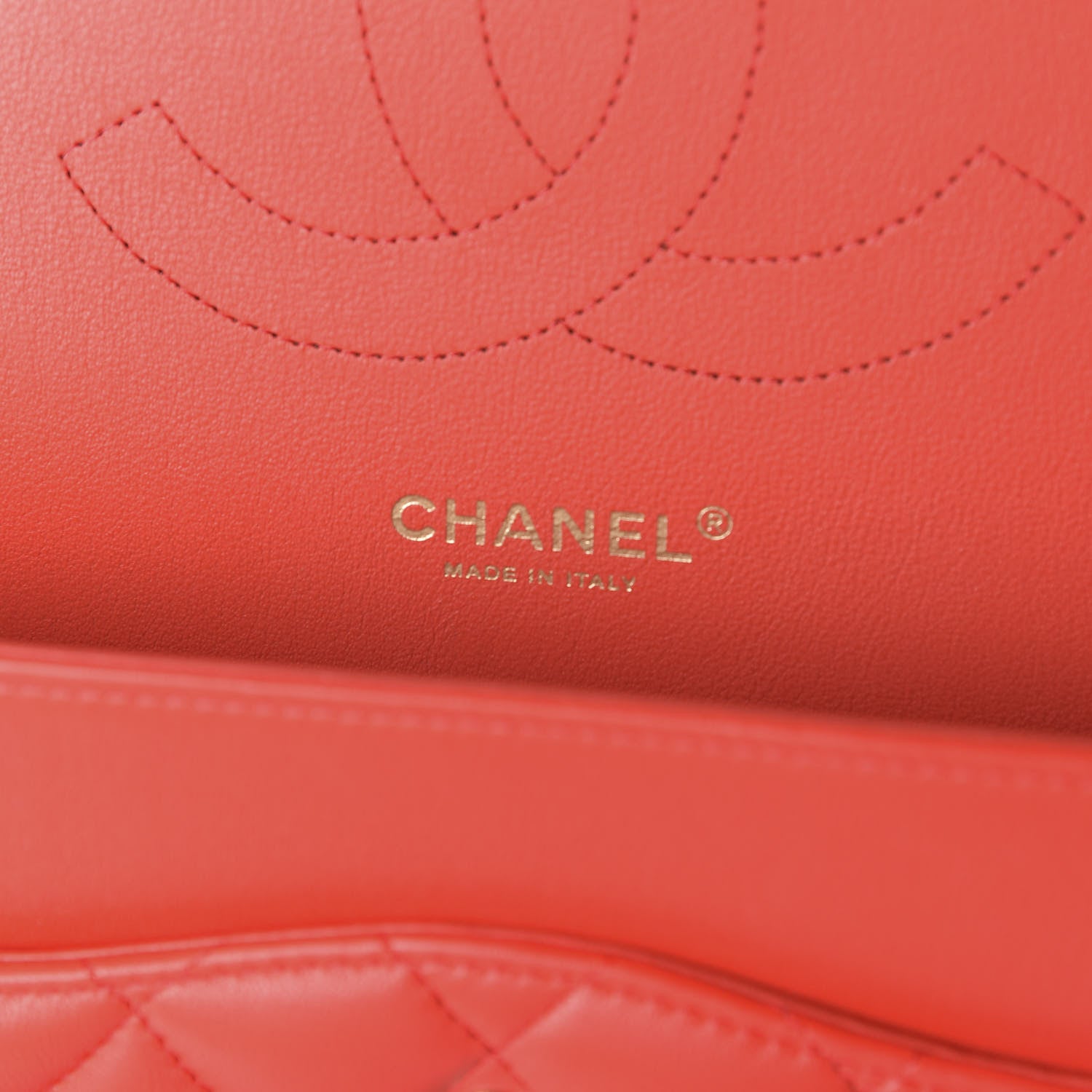 Chanel Lambskin Quilted Jumbo Double Flap Red 7 of 10