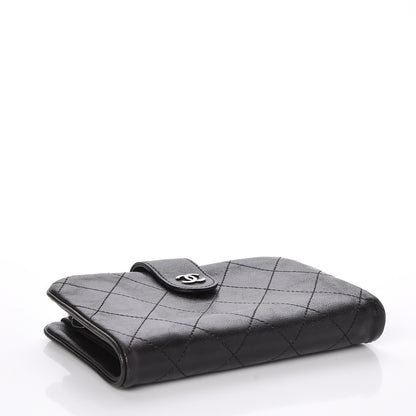 Chanel Lambskin Quilted Large Pocket Wallet Black 4 of 9