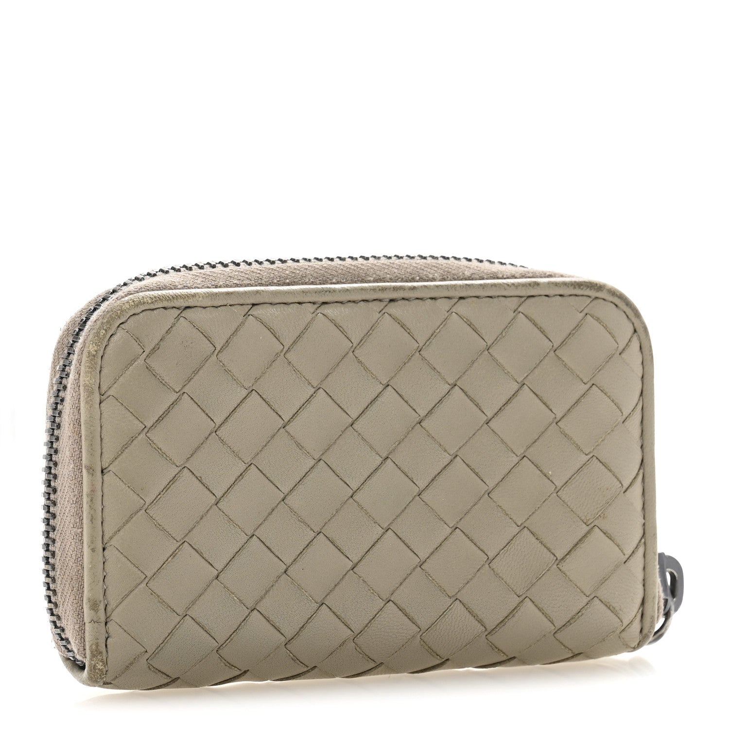 Bottega Veneta Nappa Intrecciato Zip Around Coin Purse Fume 3 of 10