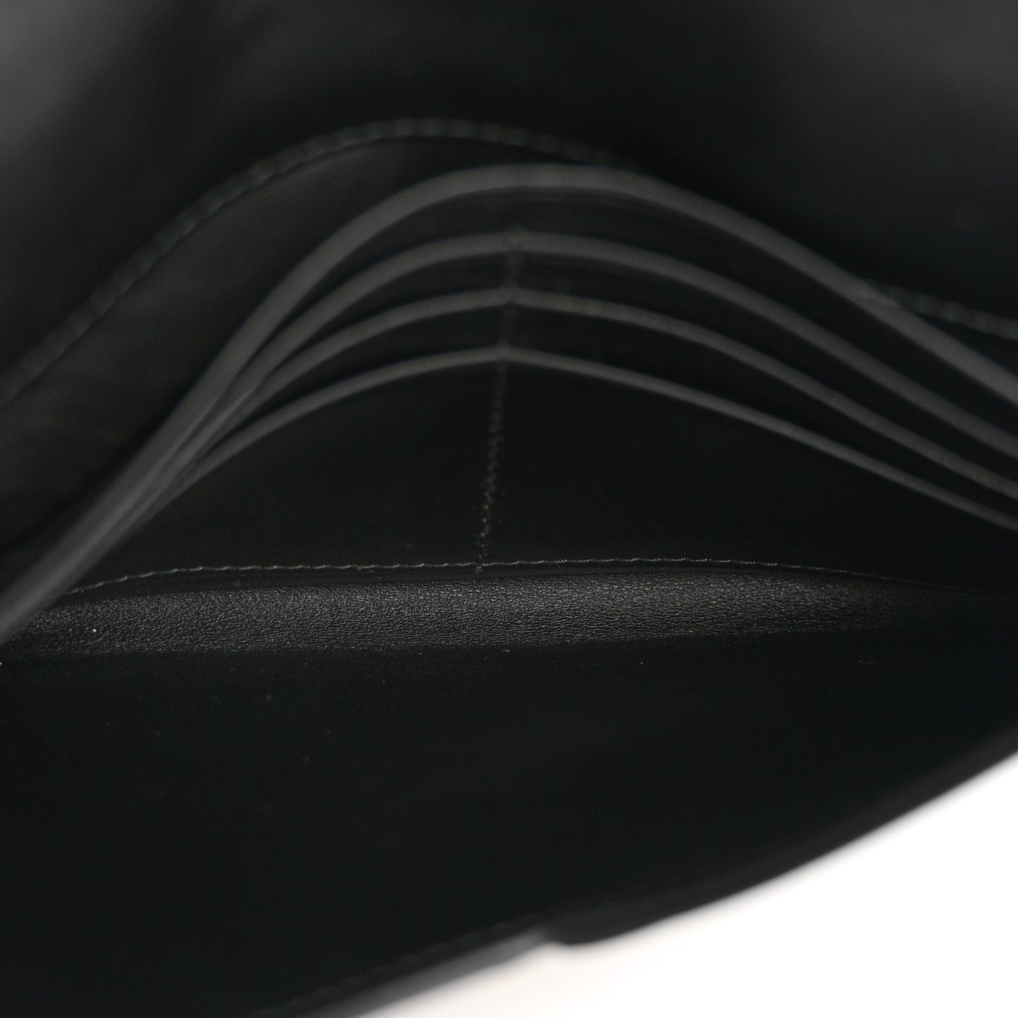 Saffiano City Calfskin Envelope Wallet Black