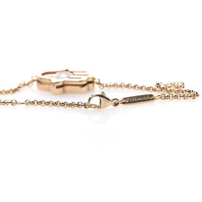 Chopard 18K Rose Gold Diamond Happy Diamonds Good Luck Charm Hamsa Bracelet 4 of 7