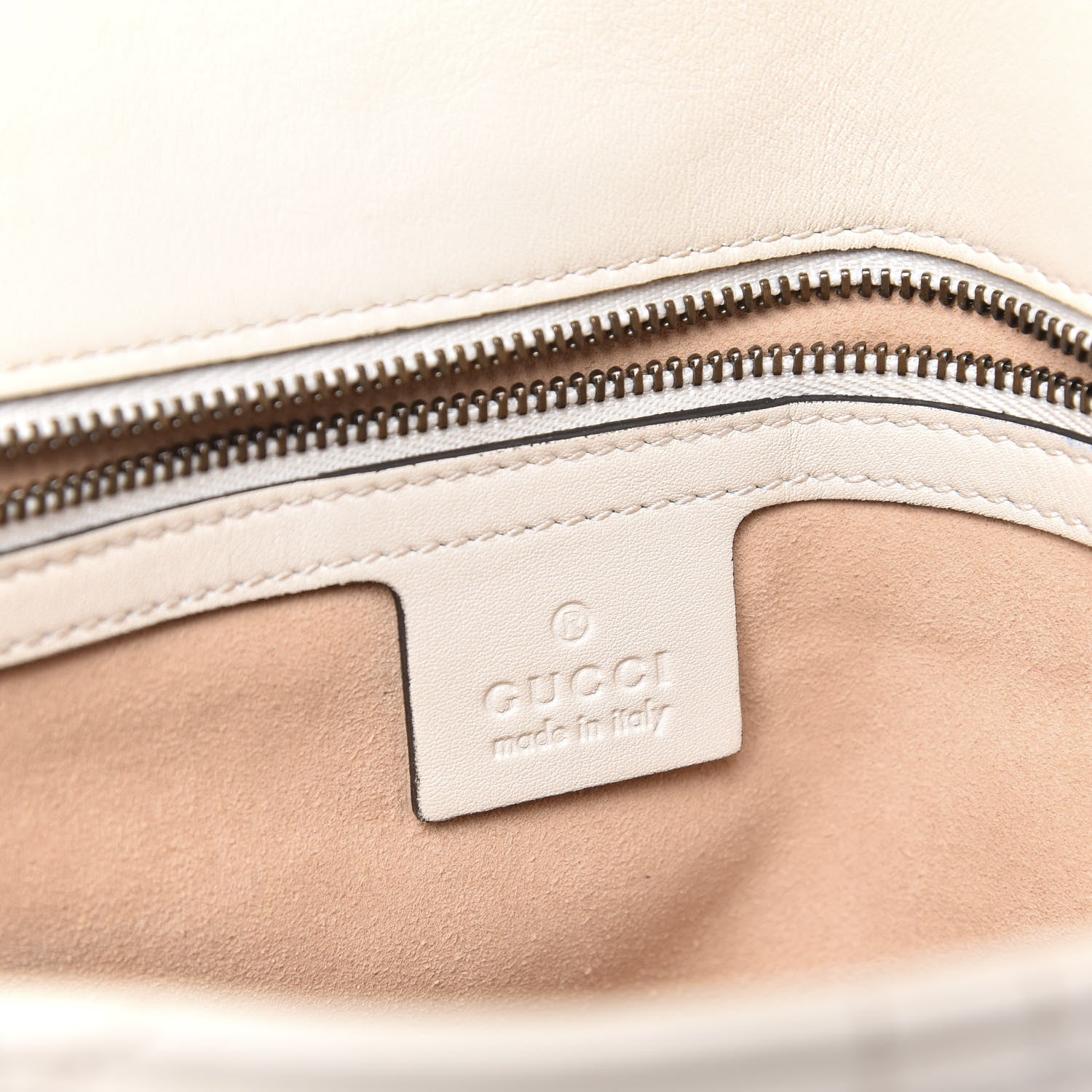 Gucci Calfskin Matelasse Studded Medium GG Marmont Shoulder Bag White 5 of 18