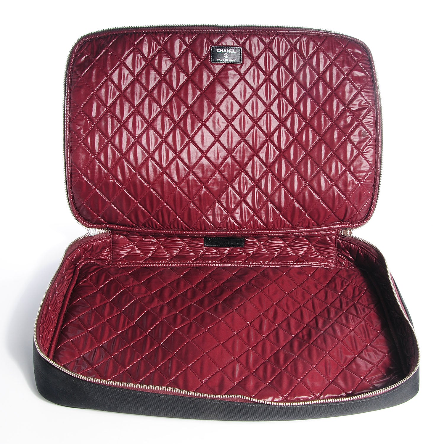 Chanel Nylon Quilted Laptop Case Black 5 of 9
