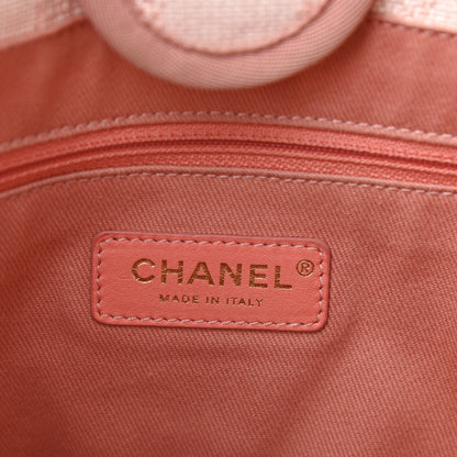 Chanel Mixed Fibers Striped Small Deauville Tote Light Pink 6 of 9