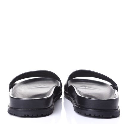 Saint Laurent Calfskin Monogram Jimmy Joan Slide Sandals 42 Black 6 of 10