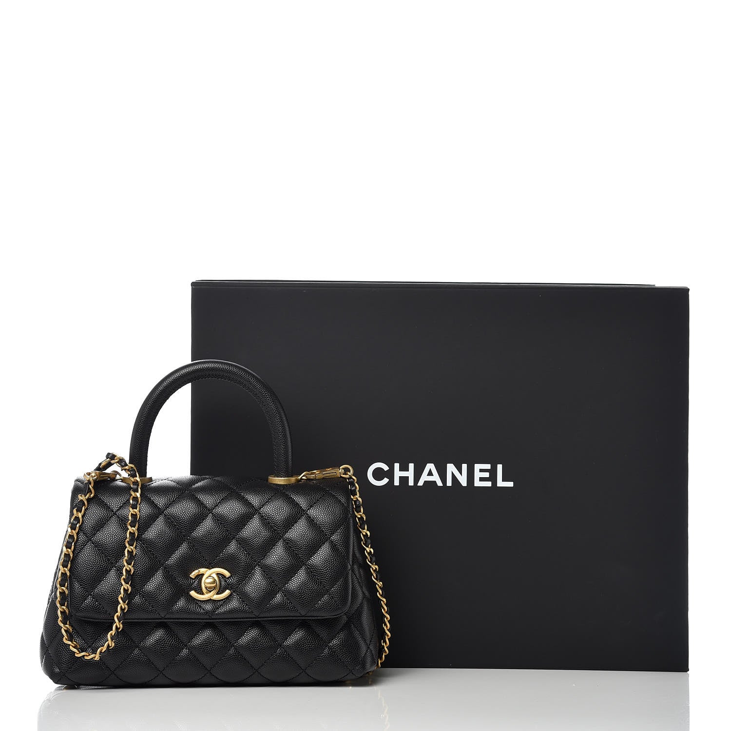 Chanel Caviar Quilted Mini Coco Handle Flap Black 10 of 10
