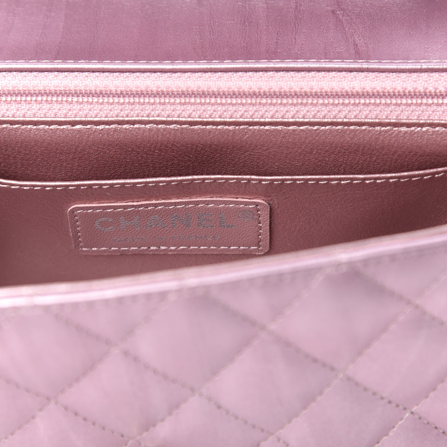 Chanel Metallic Calfskin Quilted Mini Rectangular Flap Pink 5 of 10