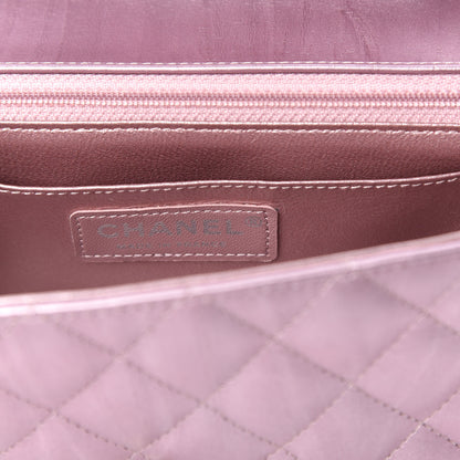 Chanel Metallic Calfskin Quilted Mini Rectangular Flap Pink 5 of 10