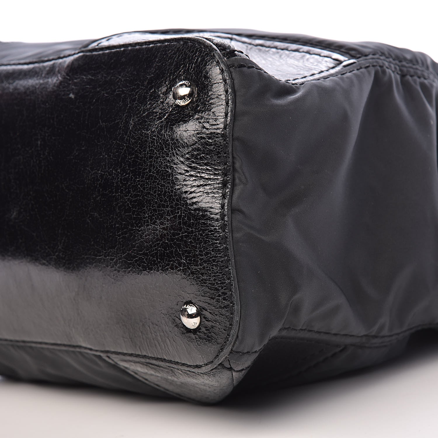 Prada Tessuto Nylon Vitello Shopping Tote Antracite 11 of 13