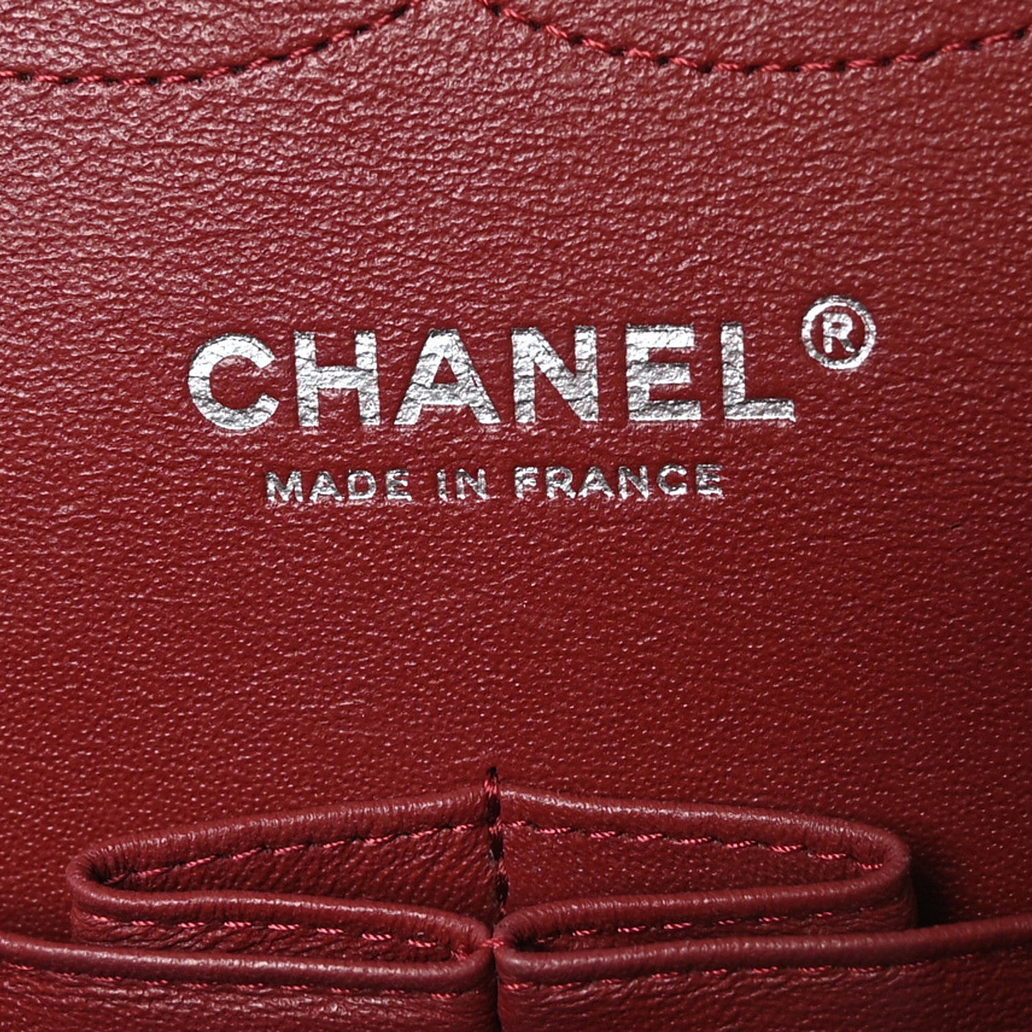 Chanel Caviar Quilted Jumbo Double Flap Burgundy 6 of 10