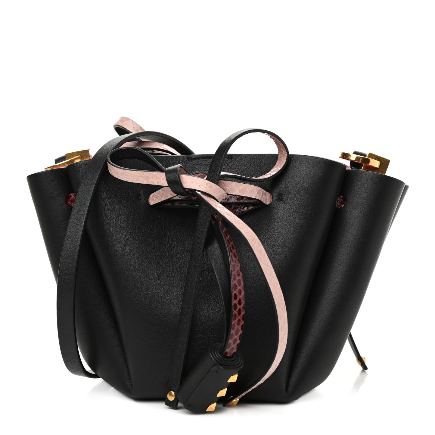 Vitello Ayers VLogo Bucket Bag Black