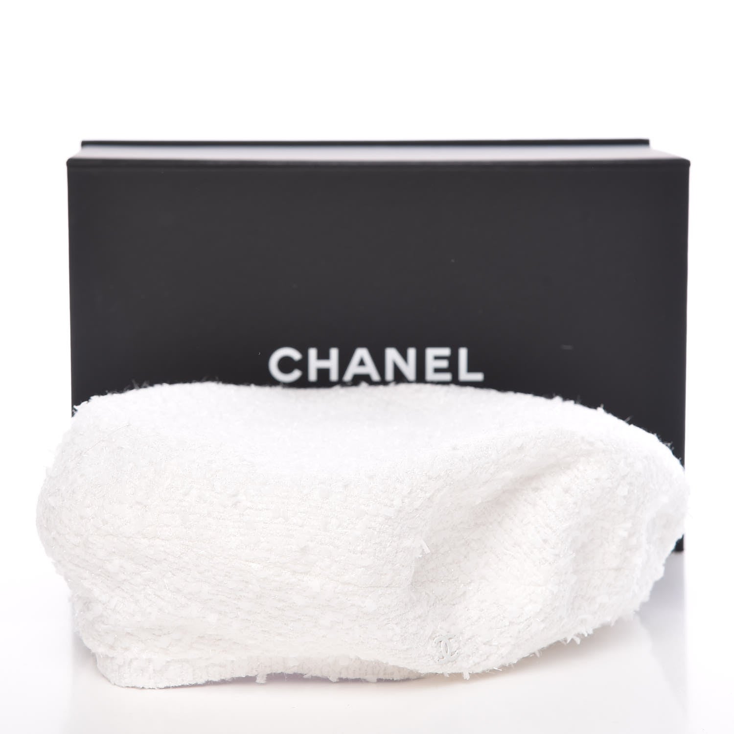 Chanel Tweed CC Beret L Ivory 5 of 5