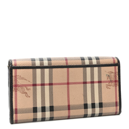 Burberry Haymarket Check Penrose Continental Wallet Chocolate 3 of 7