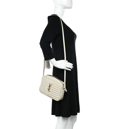 Saint Laurent Calfskin Matelasse Monogram Lou Camera Bag Crema Soft 2 of 11