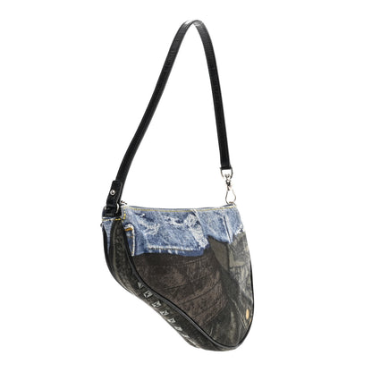 Christian Dior Denim Saddle Pochette Blue 3 of 10