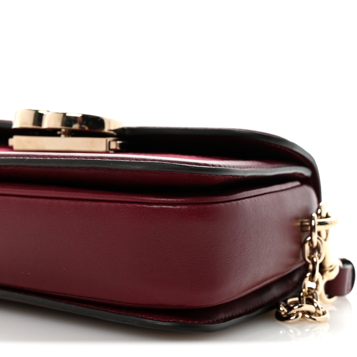 Crepe Wool Silk GG Monogram Go Small Shoulder Bag Rosso Ancora