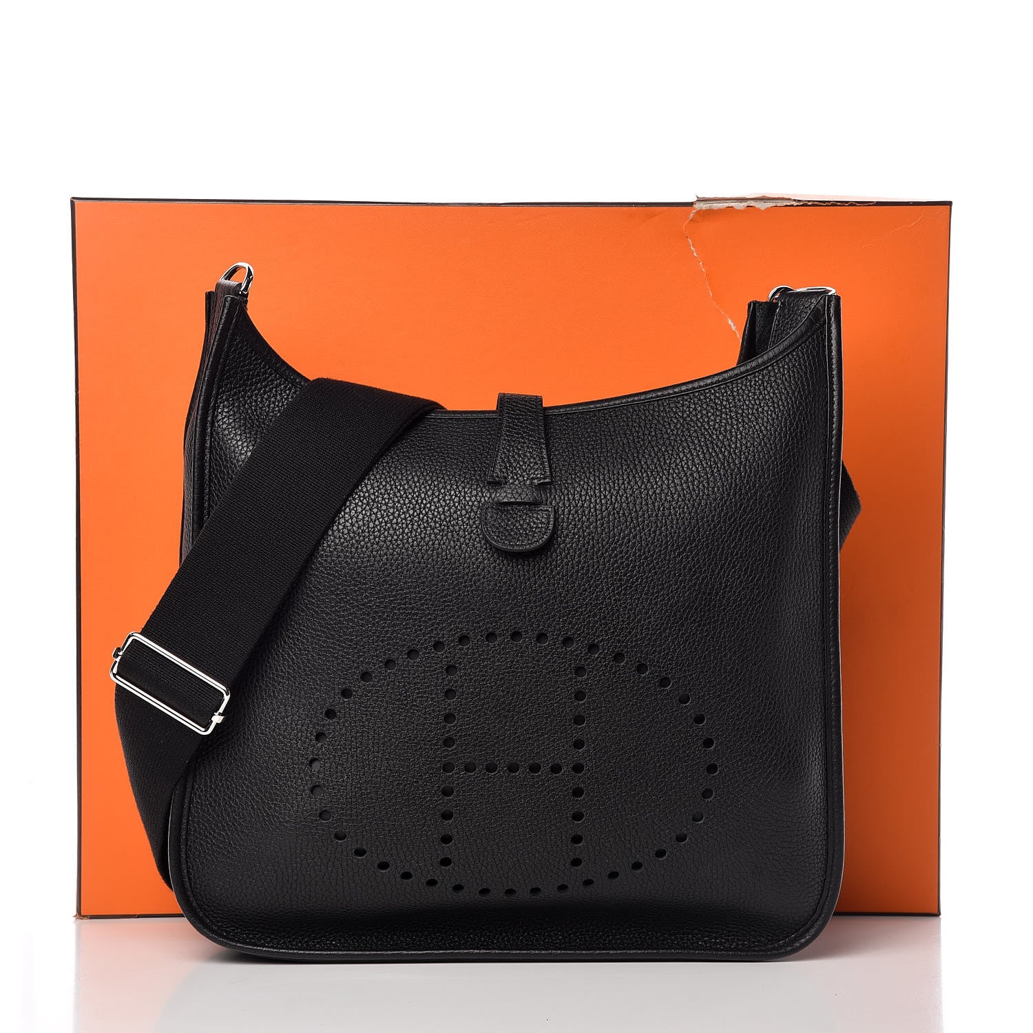 Hermes Taurillon Clemence Evelyne III GM Black 11 of 11