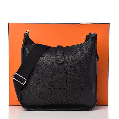 Hermes Taurillon Clemence Evelyne III GM Black 11 of 11