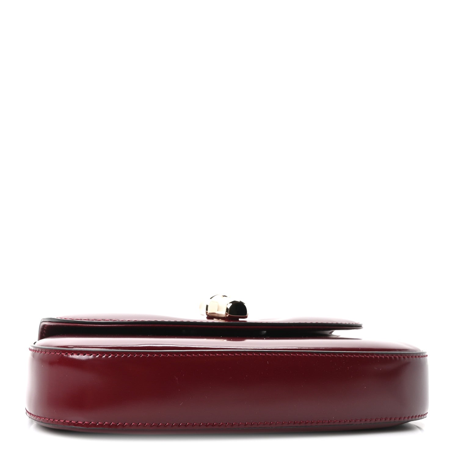 Gucci Shiny Calfskin Small Bamboo Night Bag Rosso Ancora 4 of 10