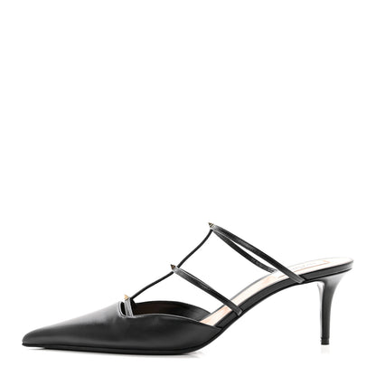 Valentino Garavani Calfskin Rockstud 60mm Wispy Mules 41 Black 1 of 9