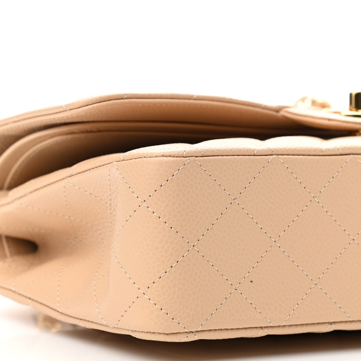 Chanel Caviar Quilted Medium Double Flap Beige 9 of 11