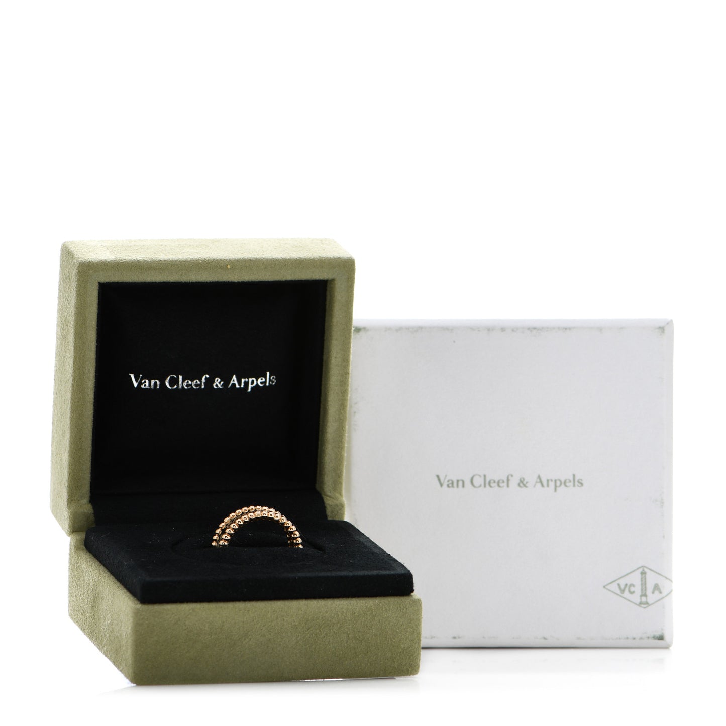 18K Yellow Gold Perlee Signature Ring 49 4.75